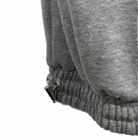 For Love & Lemons Gray Cropped Hoodie Sweatshirt & Joggers XL Set New VS FLL NWT - Picture 12 of 15